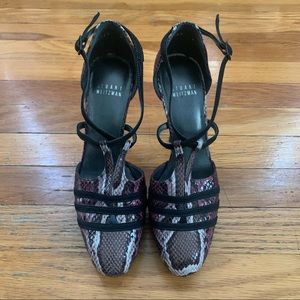 Stuart Weitzman snake skin pumps